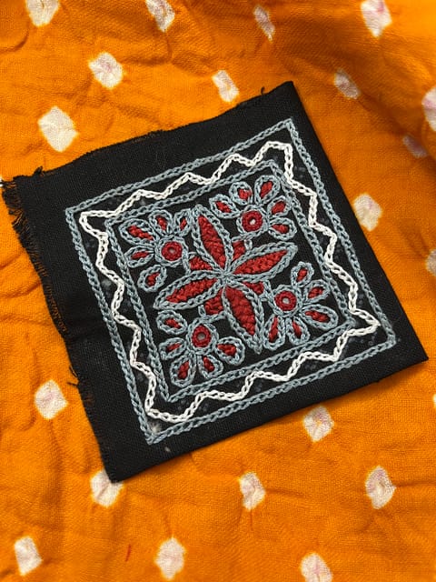 Mini Floral Kutchwork Patch