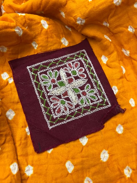Mini Floral Kutchwork Patch