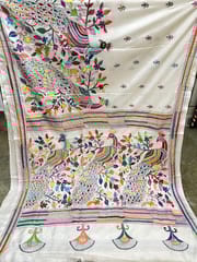 Peacock Kanthawork Saree
