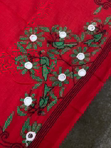 Bird Theme Kanthawork Blouse Piece