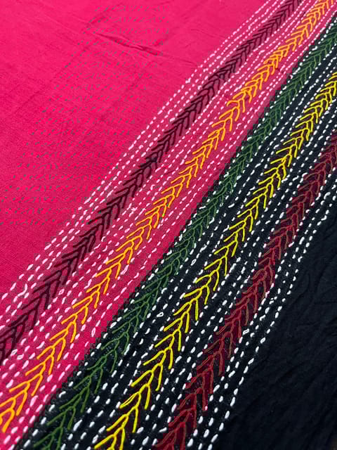 Dual Color Kanthawork Blouse Piece