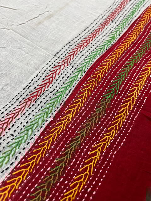 Dual Color Kanthawork Blouse Piece