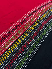 Dual Color Kanthawork Blouse Piece