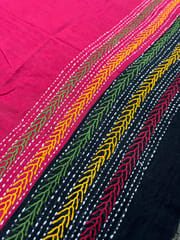 Dual Color Kanthawork Blouse Piece