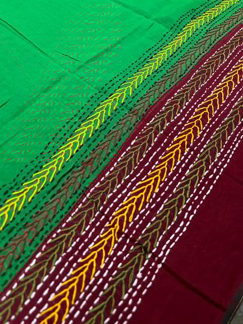 Dual Color Kanthawork Blouse Piece