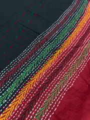 Dual Color Kanthawork Blouse Piece
