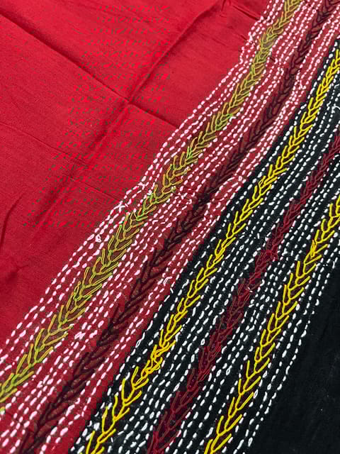 Dual Color Kanthawork Blouse Piece