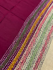 Dual Color Kanthawork Blouse Piece