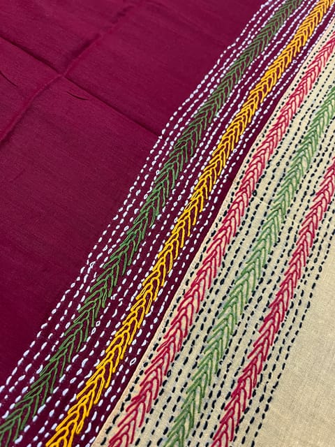 Dual Color Kanthawork Blouse Piece