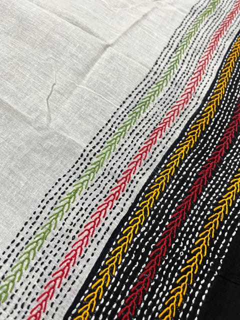 Dual Color Kanthawork Blouse Piece