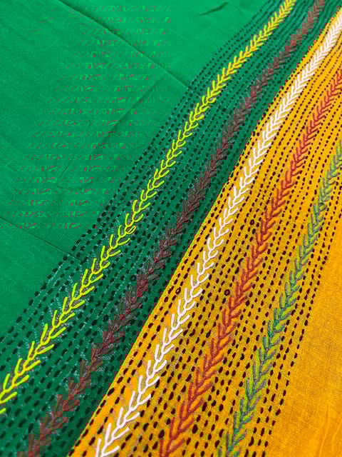 Dual Color Kanthawork Blouse Piece