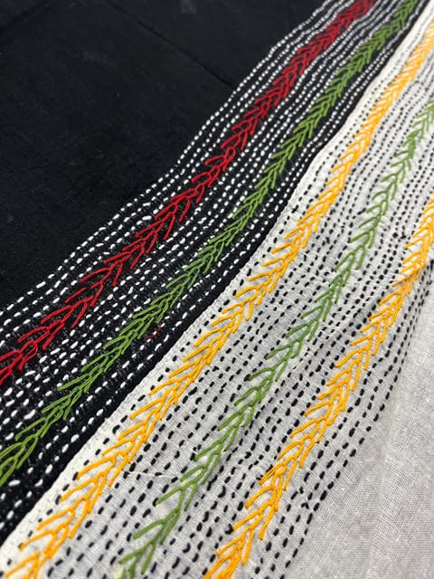 Dual Color Kanthawork Blouse Piece