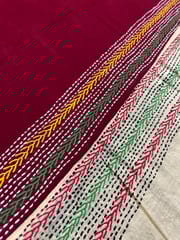 Dual Color Kanthawork Blouse Piece