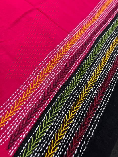 Dual Color Kanthawork Blouse Piece