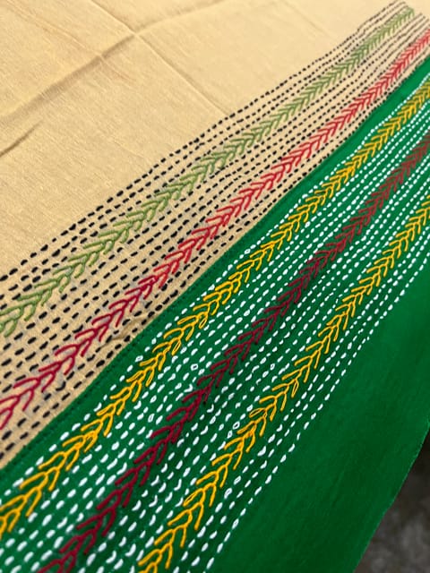 Dual Color Kanthawork Blouse Piece