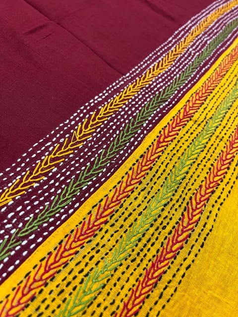 Dual Color Kanthawork Blouse Piece