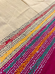 Dual Color Kanthawork Blouse Piece