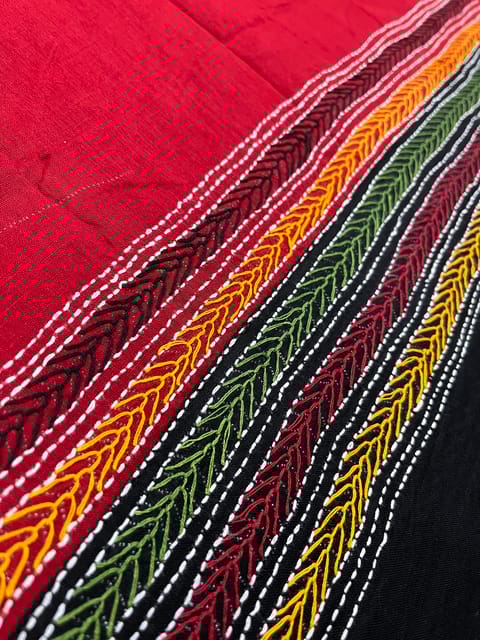 Dual Color Kanthawork Blouse Piece