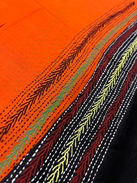 Dual Color Kanthawork Blouse Piece