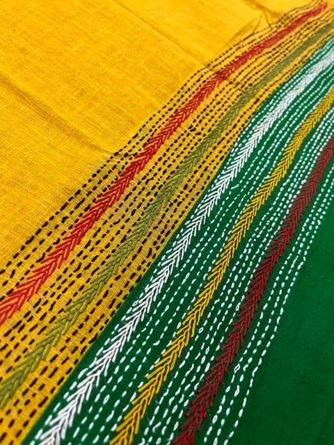 Dual Color Kanthawork Blouse Piece