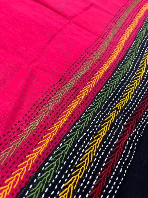 Dual Color Kanthawork Blouse Piece