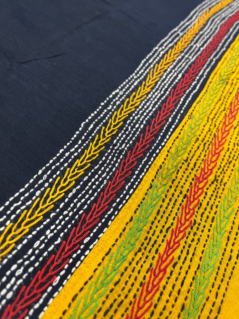 Dual Color Kanthawork Blouse Piece