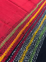 Dual Color Kanthawork Blouse Piece