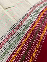 Dual Color Kanthawork Blouse Piece