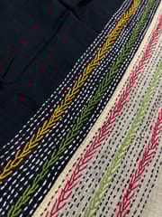 Dual Color Kanthawork Blouse Piece