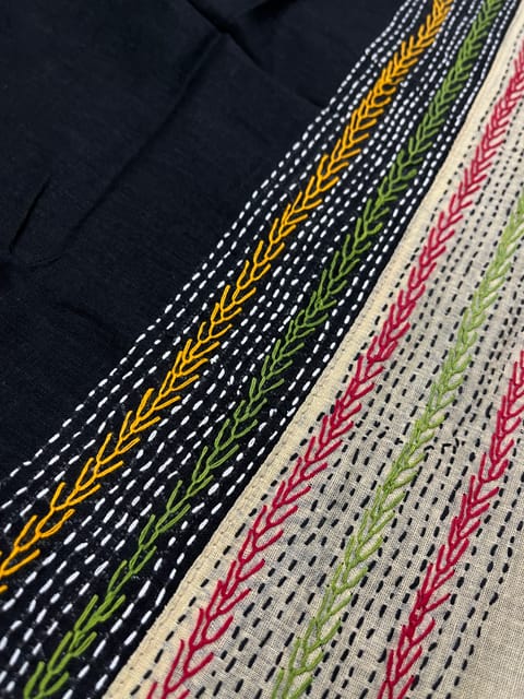 Dual Color Kanthawork Blouse Piece