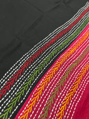 Dual Color Kanthawork Blouse Piece