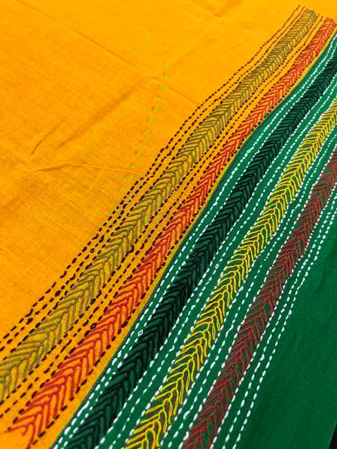 Dual Color Kanthawork Blouse Piece