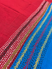 Dual Color Kanthawork Blouse Piece