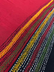 Dual Color Kanthawork Blouse Piece