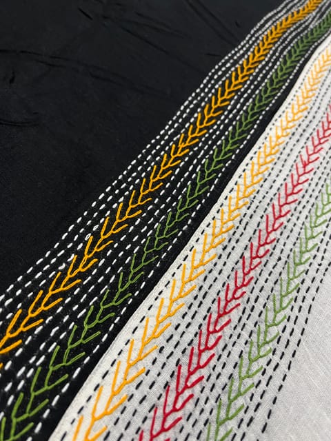 Dual Color Kanthawork Blouse Piece