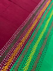 Dual Color Kanthawork Blouse Piece