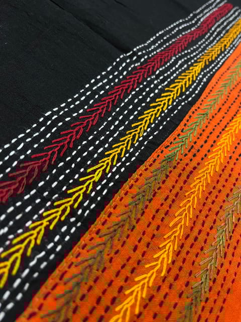 Dual Color Kanthawork Blouse Piece