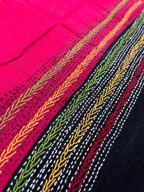 Dual Color Kanthawork Blouse Piece
