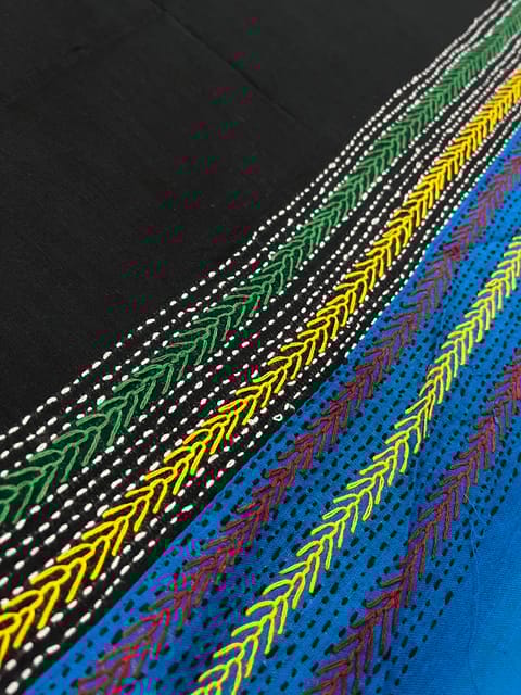 Dual Color Kanthawork Blouse Piece