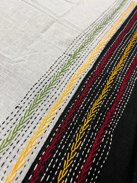 Dual Color Kanthawork Blouse Piece