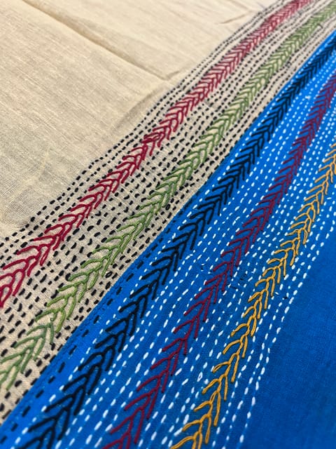 Dual Color Kanthawork Blouse Piece