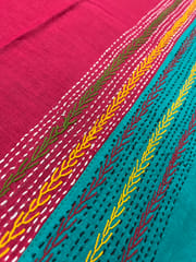 Dual Color Kanthawork Blouse Piece
