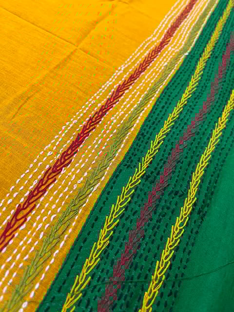 Dual Color Kanthawork Blouse Piece