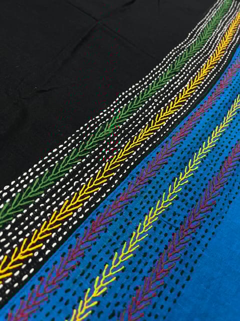 Dual Color Kanthawork Blouse Piece