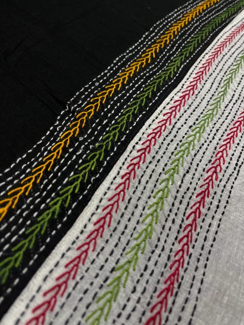 Dual Color Kanthawork Blouse Piece