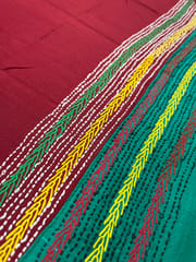 Dual Color Kanthawork Blouse Piece