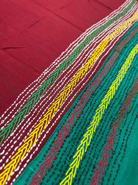 Dual Color Kanthawork Blouse Piece