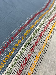 Dual Color Kanthawork Blouse Piece
