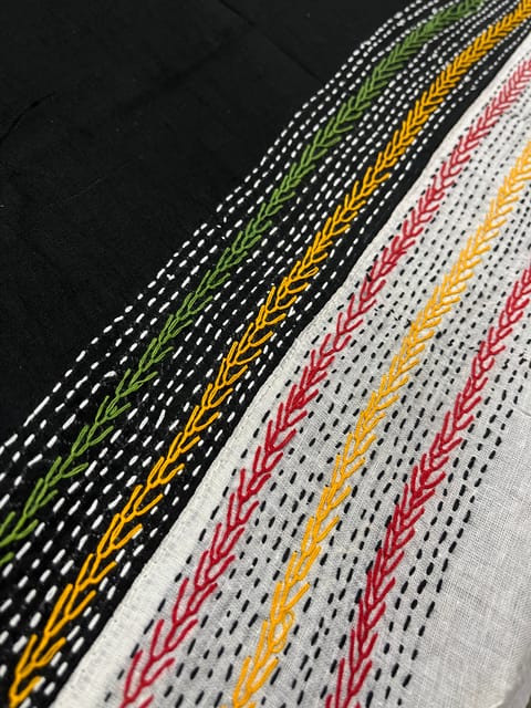 Dual Color Kanthawork Blouse Piece