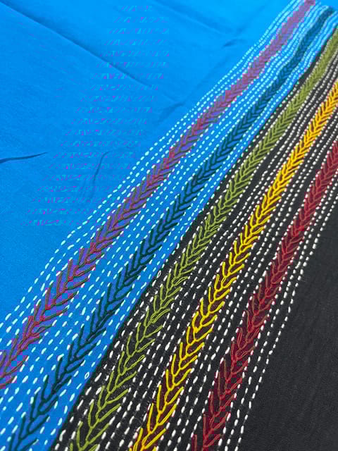 Dual Color Kanthawork Blouse Piece